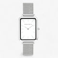 Reloj rectangular de plata - resistente y Gold Hombre