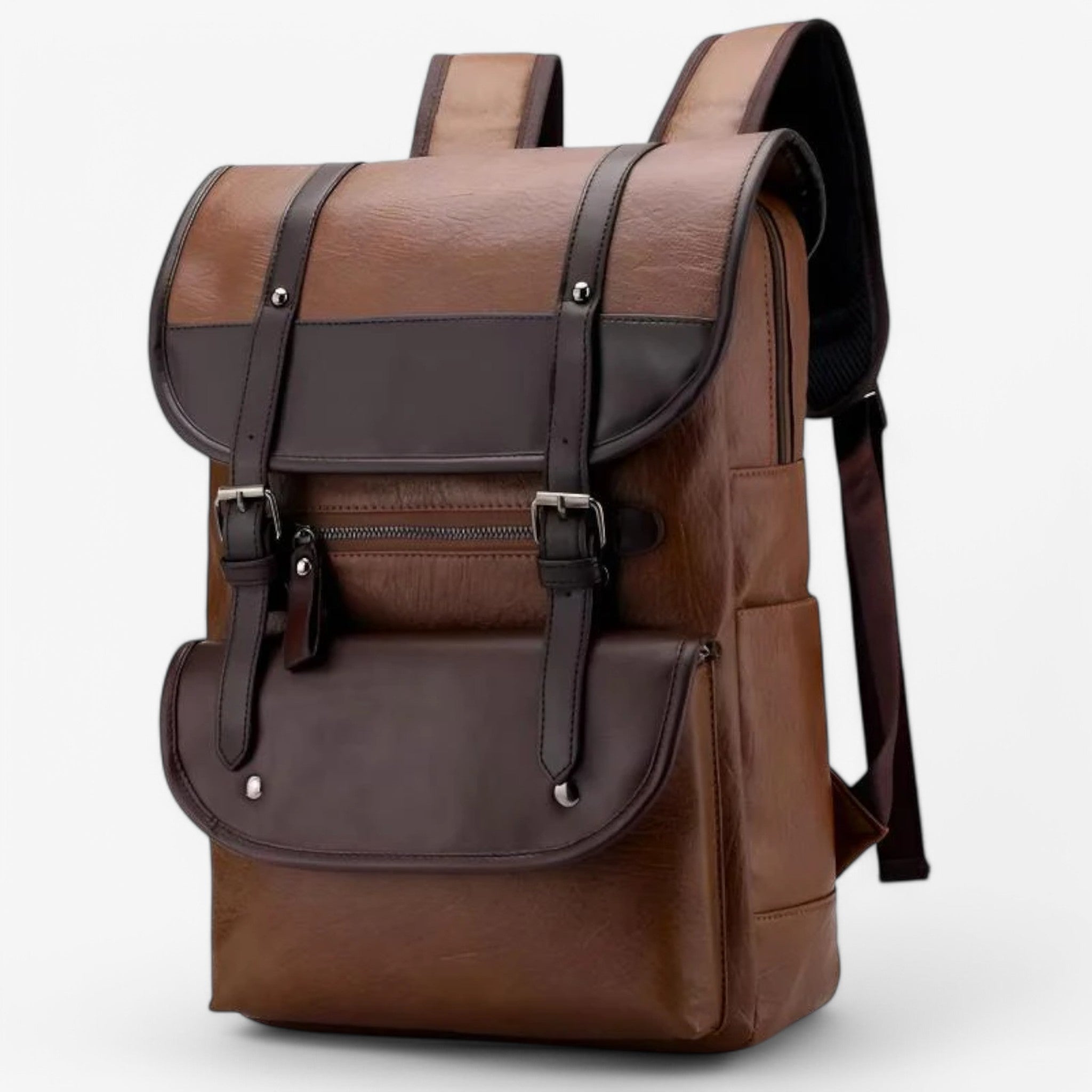 Zaino e Funzionale in Pelle Marrone Oro Uomo - - accessoires bags funzionale pelle tassen uomo zaino zaino funzionale - Concept Palermo