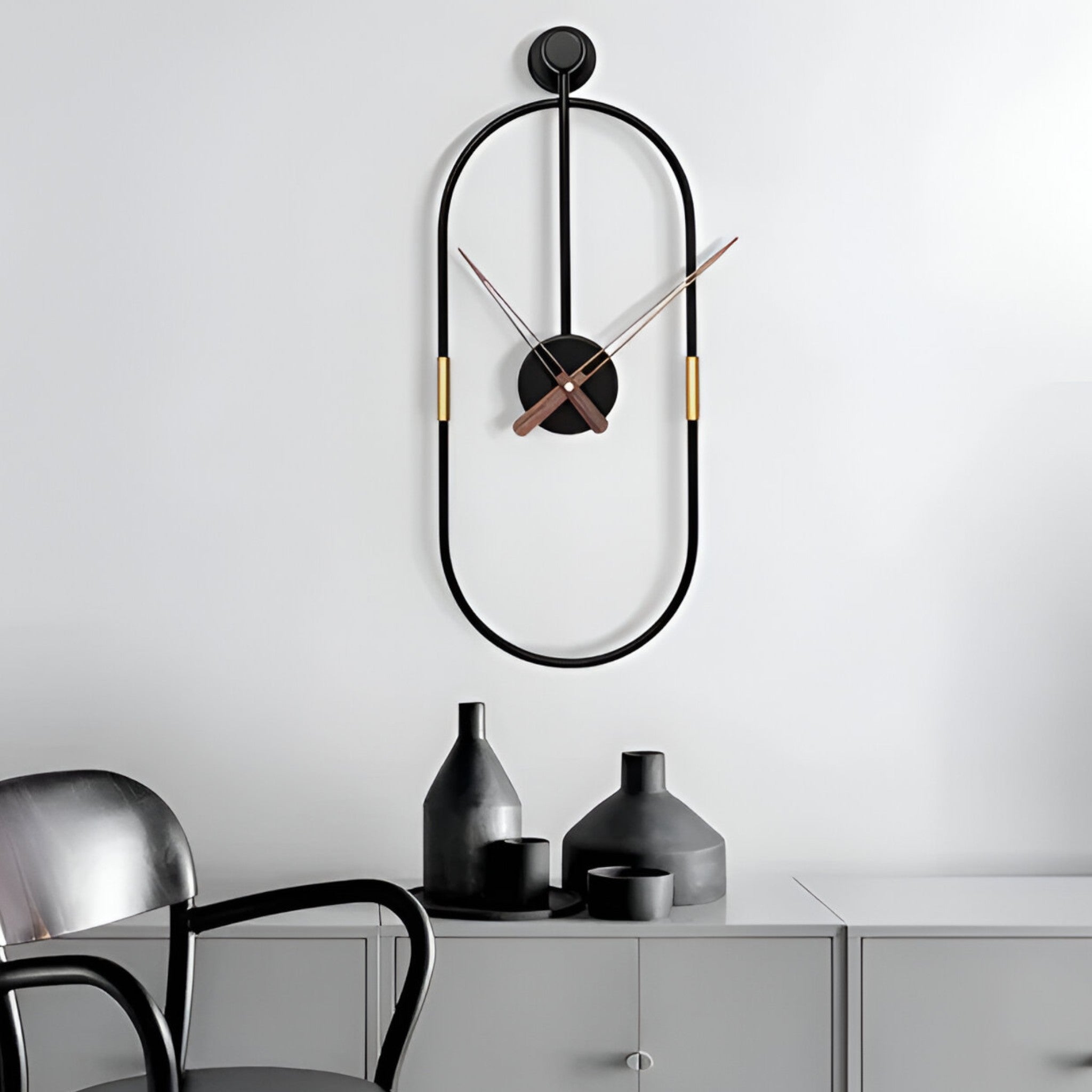 Orologio da parete grande minimalista per il soggiorno Uomo - - minimalista orologio orologio parete P257 parete soggiorno uomo wall clock wall clocks - Concept Palermo