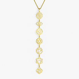 Collana 7 Chakra in Lana da Donna, Gioiello Energetico per Equilibrio Spirituale - Oro - 7 Chakra all Bali Chakra collana collana chakra donna Handgemacht jewelry Kraft lana Mutter Erde necklace out-of-stock Urkraft Women Wool - Concept Palermo