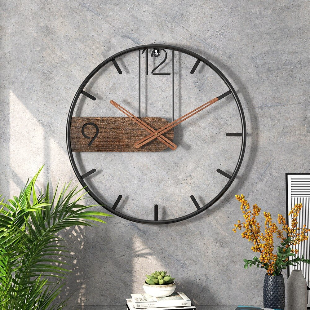 Orologio dal design - Espande il tuo spazio con un raffinato mix di materiali Oro Acciaio Legno - - acciaio clocks design espande home & garden legno materiali orologio orologio design wall clocks wallclock - Concept Palermo