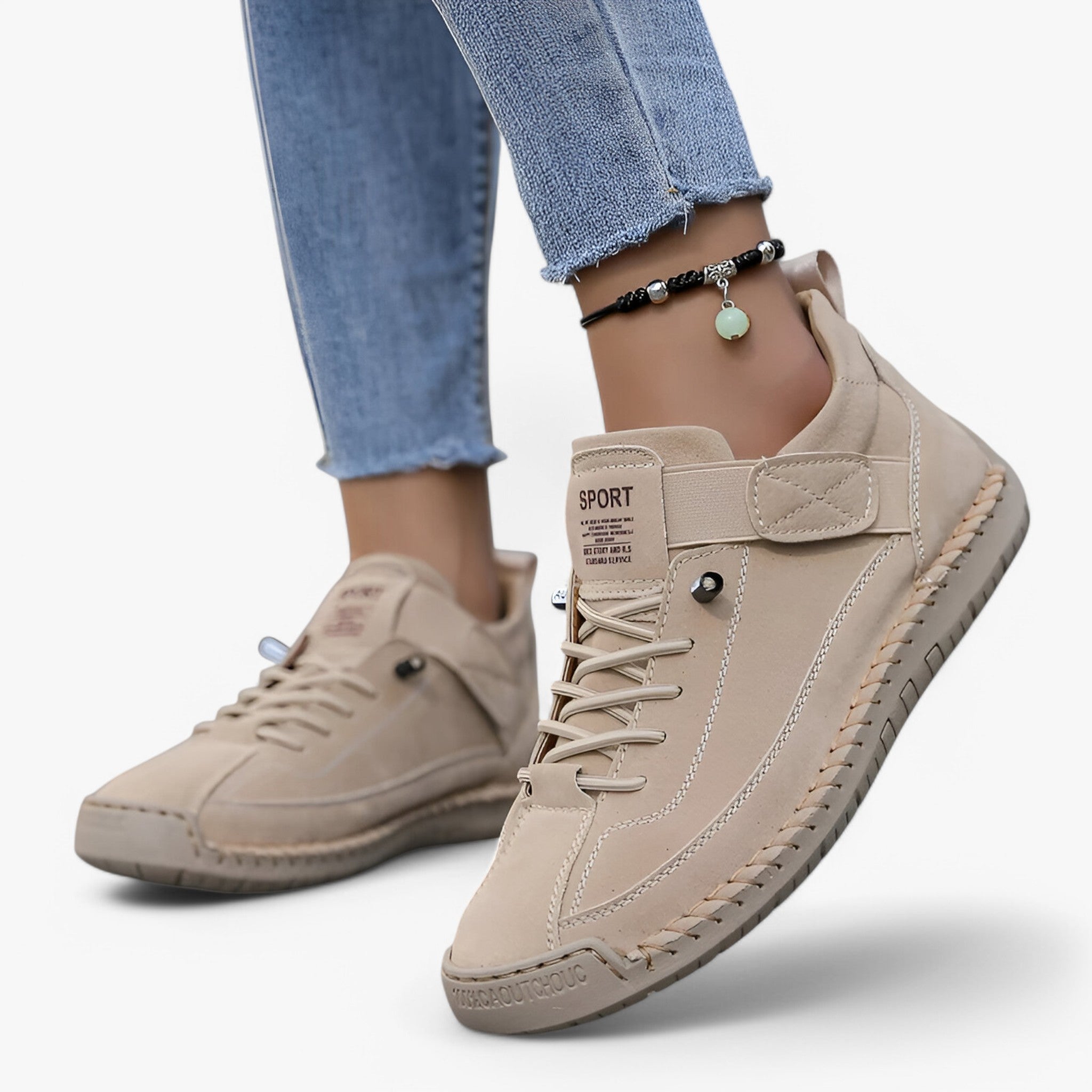 Scarpe Donna Comfort Antiscivolo Morbide per Camminare a Lungo - Beige Suede - antiscivolo chaussure comfort google morbide scarpe scarpe comfort shoes - Concept Palermo