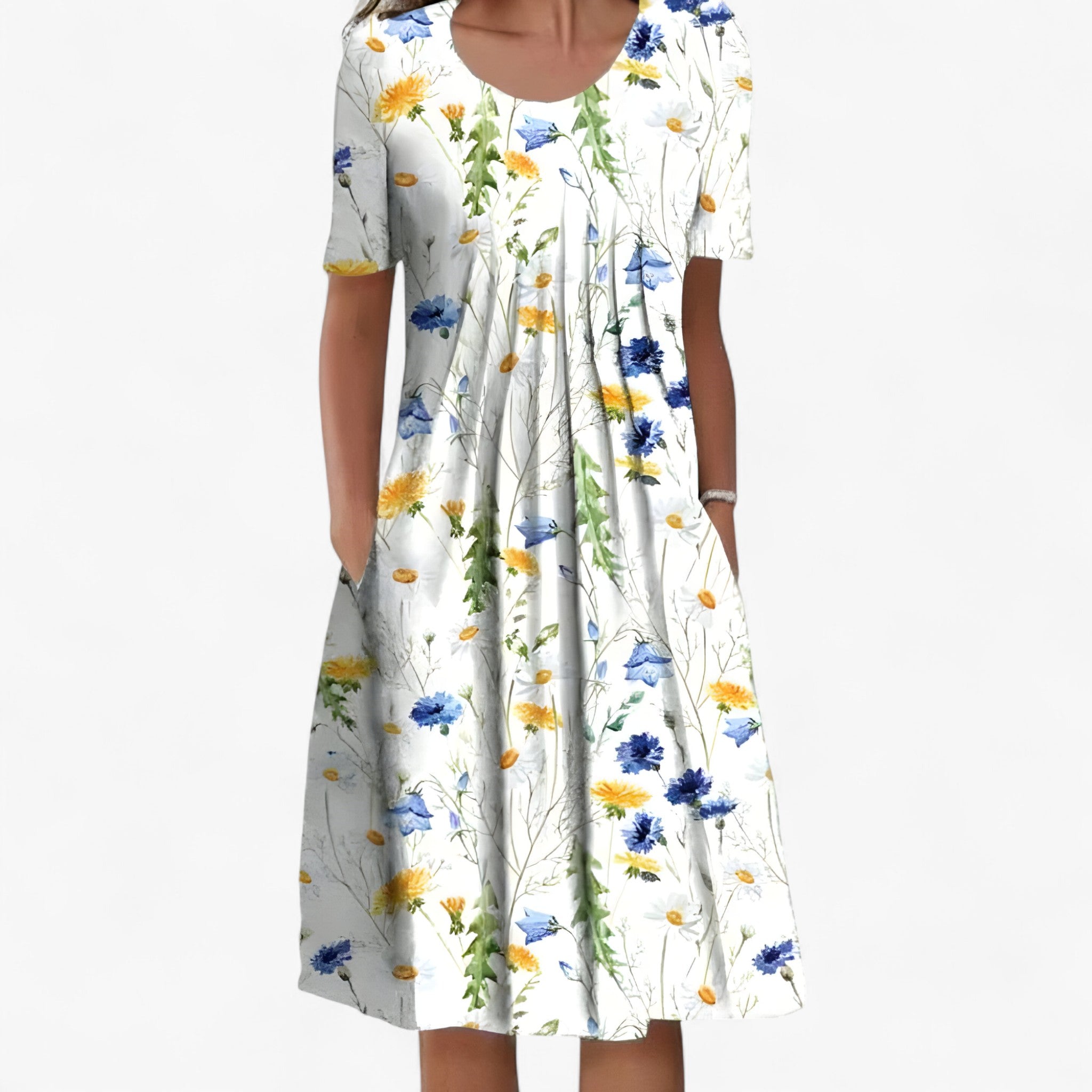 Abito Estivo Donna in Cotone Leggero Traspirante S-XL - Vari Colori - Bianco - abito abito cotone cotone donna Dresses female dress WOMEN - Concept Palermo