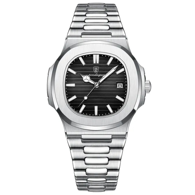 Orologio Classico in Acciaio Inossidabile Uomo - Alta Qualita, Consegna Rapida - Argento Nero - acciaio alle producten collectie heren inossidabile mode orologio orologio acciaio uomo watches - Concept Palermo