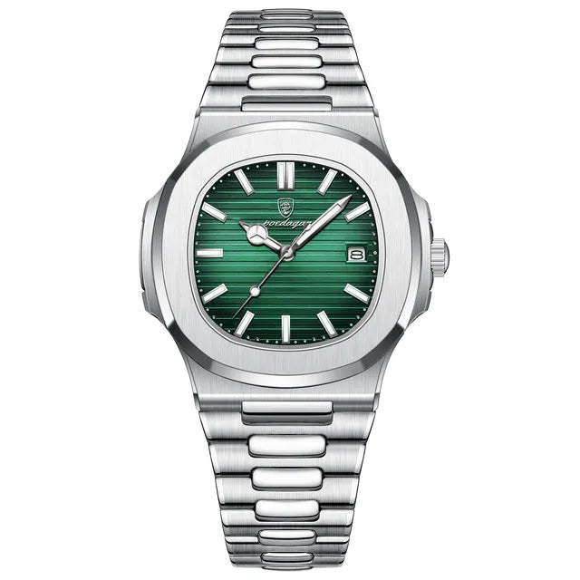 Orologio Classico in Acciaio Inossidabile Uomo - Alta Qualita, Consegna Rapida - Argento Verde - acciaio alle producten collectie heren inossidabile mode orologio orologio acciaio uomo watches - Concept Palermo