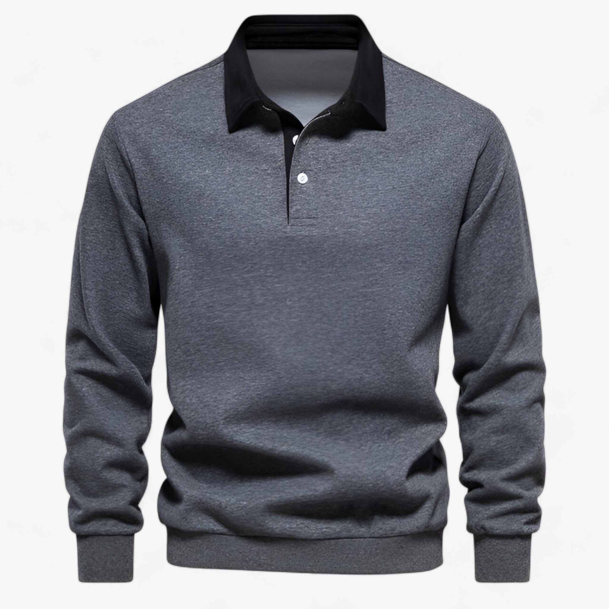 Polo in Fleece - La Scelta Ideale per Comfort e Calore Incomparabili Uomo - Grigio scuro - calore CASUAL comfort COTTON fleece Heren incomparabili MEN men's sweater MÄNNER polo polo fleece Polyester Pullover & Jacken scelta Tops - Concept Palermo