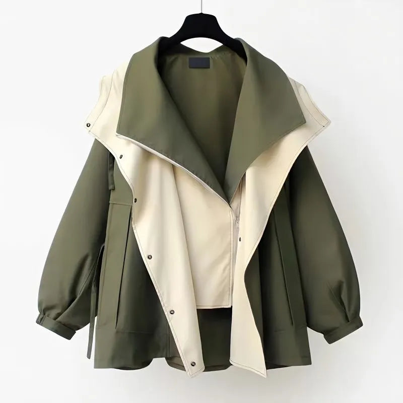 Overdimensioneret patchwork capuchon kamin - Prato Verde - capuchon Jacket jacket for men kamin overdimensioneret overdimensioneret patchwork patchwork Women jackets women's coats & jackets - Concept Palermo