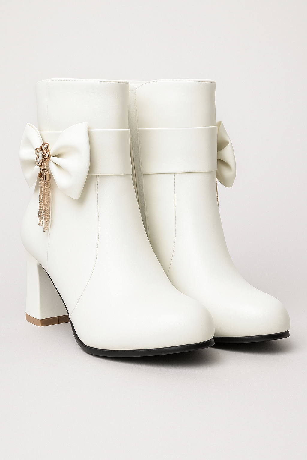 Stivaletti alla caviglia con fiocco e dettagli in cristallo Uomo - Bianco - alla BOOTS Boots & Shoes caviglia cristallo dettagli fiocco Leather Boots shoes stivaletti stivaletti alla - Concept Palermo