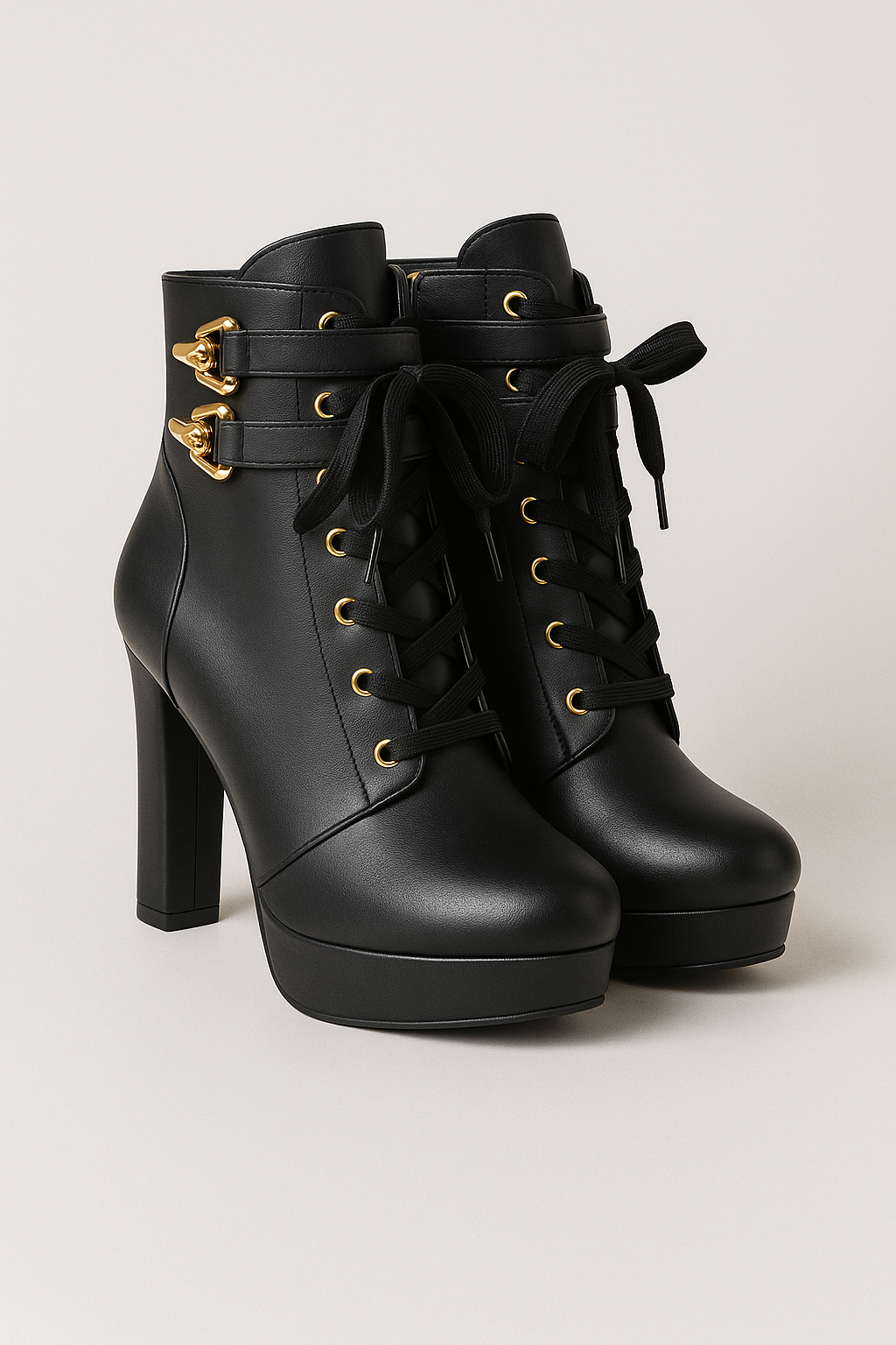 Stivaletti alla Caviglia con Tacco Alto e Dettagli in Metallo - Nero - alla BOOTS Boots & Shoes caviglia dettagli metallo shoes stivaletti stivaletti alla tacco - Concept Palermo