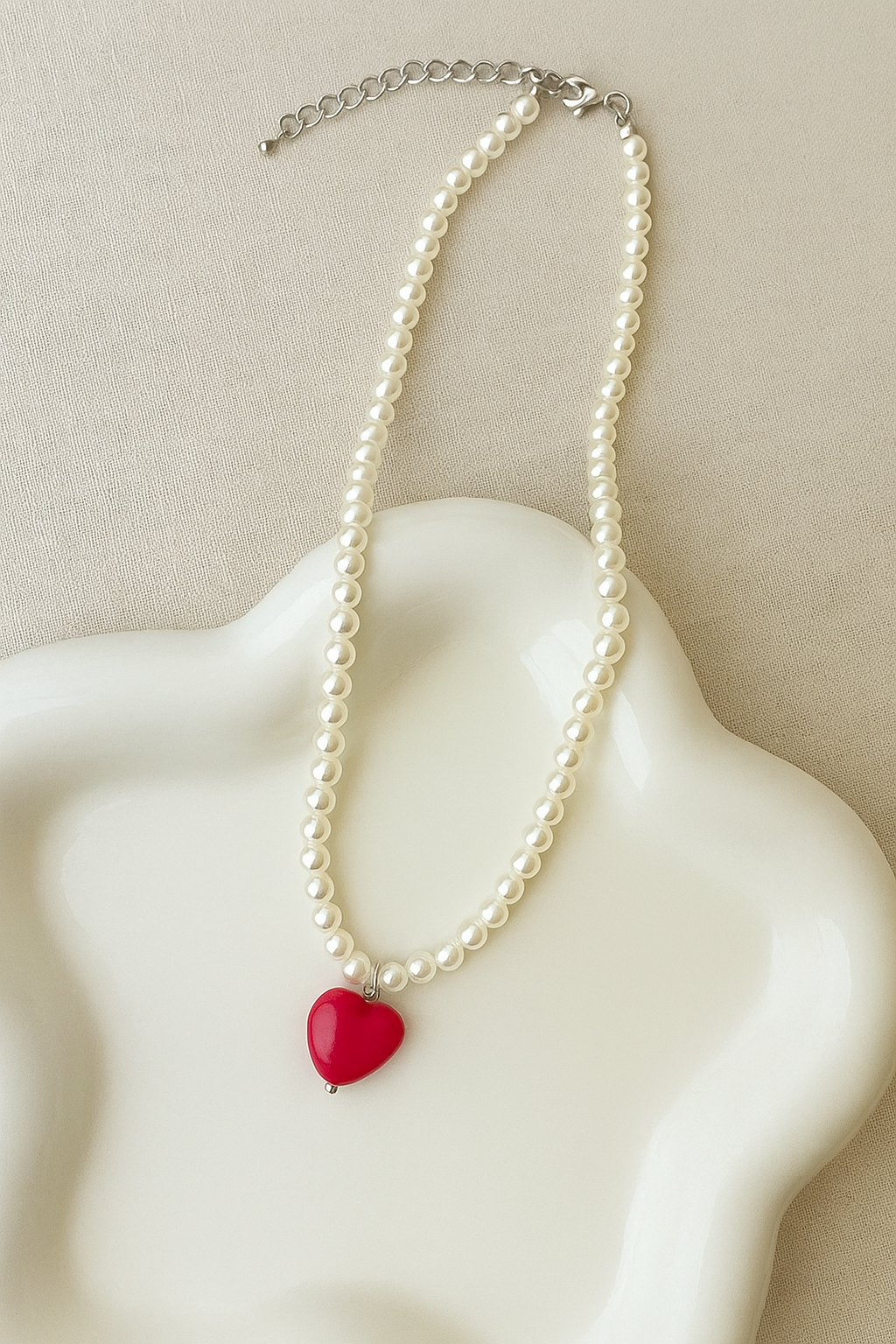 Collana con perline LiveWell Healing Heart Lana Donna - - collana collana perline donna elegant womens necklaces Fashion Necklaces healing heart heart necklace jewelry lana livewell necklace NECKLACES Necklaces for women pearl necklace - Concept Palermo