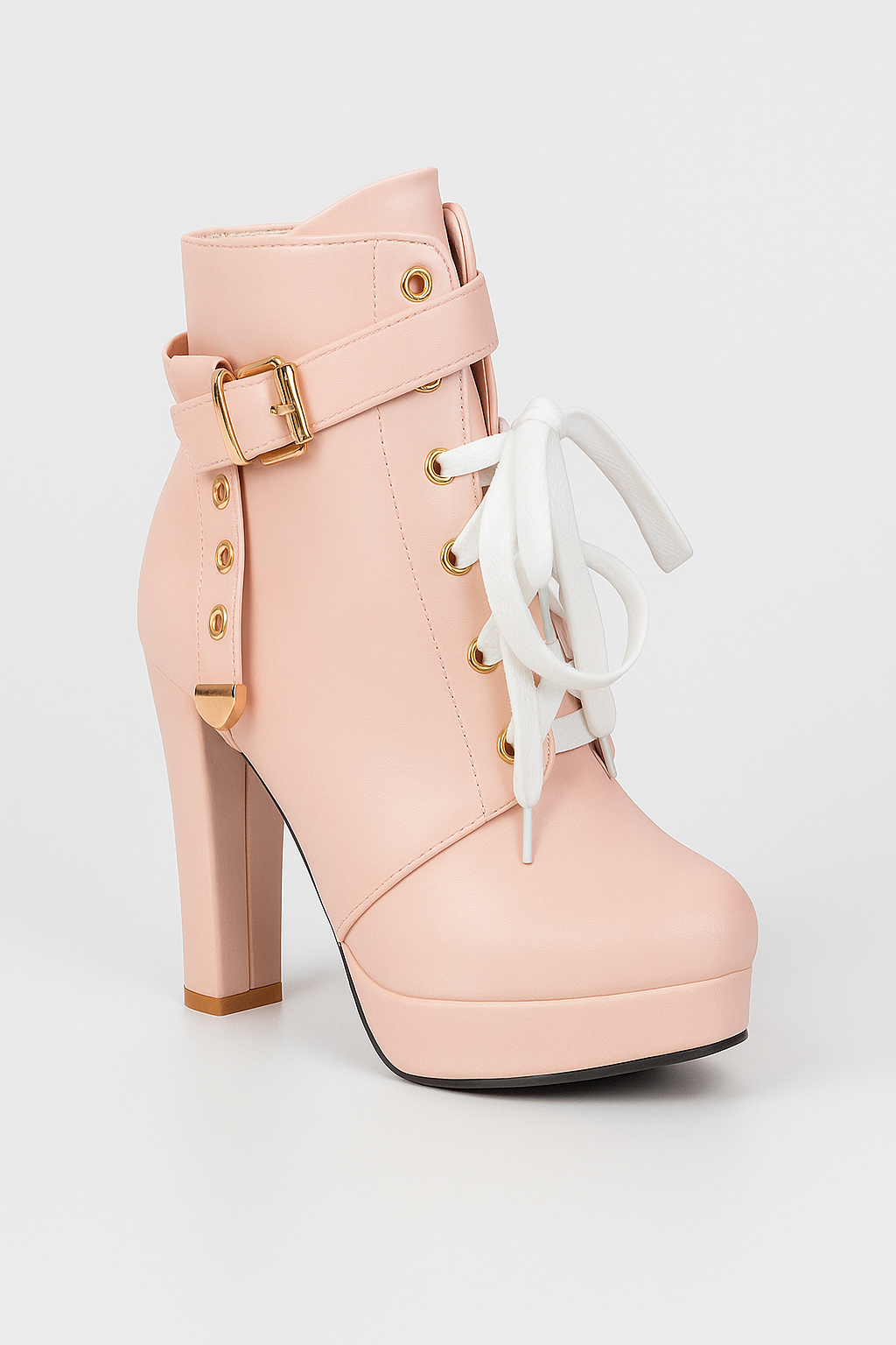 Stivaletti alla Caviglia con Tacco Alto e Lacci Pelle - Rosa - alla BOOTS Boots & Shoes caviglia lacci pelle shoes stivaletti stivaletti alla tacco - Concept Palermo
