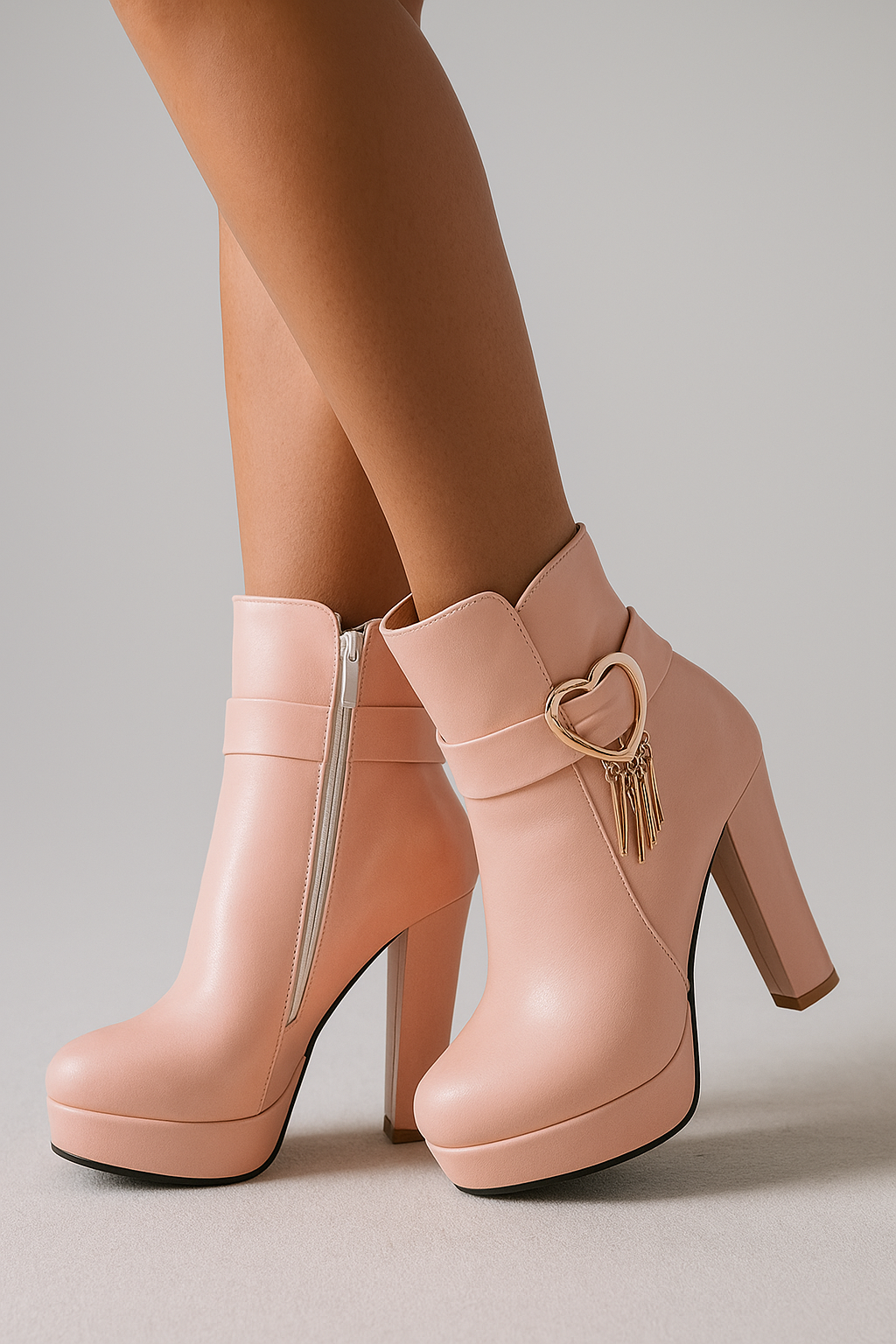 Stivaletti Uomo Eleganti con Tacco Alto e Charm a Cuore - Design Moderno - - BOOTS Boots & Shoes charm cuore shoes stivaletti stivaletti tacco tacco uomo - Concept Palermo