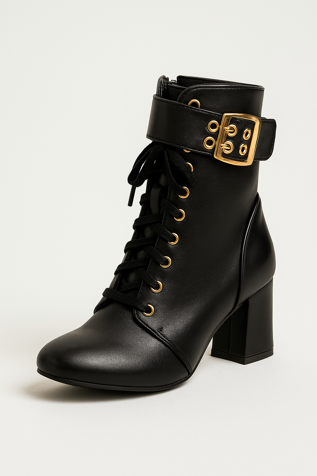 Stivaletti alla Caviglia con Lacci e Cinturino Regolabile - Nero - alla BOOTS Boots & Shoes caviglia cinturino lacci regolabile shoes stivaletti stivaletti alla - Concept Palermo