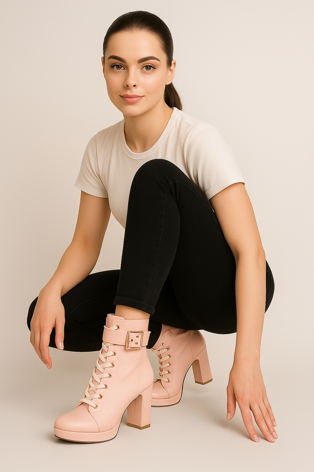 Stivaletti alla Caviglia con Lacci e Cinturino Regolabile - - alla BOOTS Boots & Shoes caviglia cinturino lacci regolabile shoes stivaletti stivaletti alla - Concept Palermo