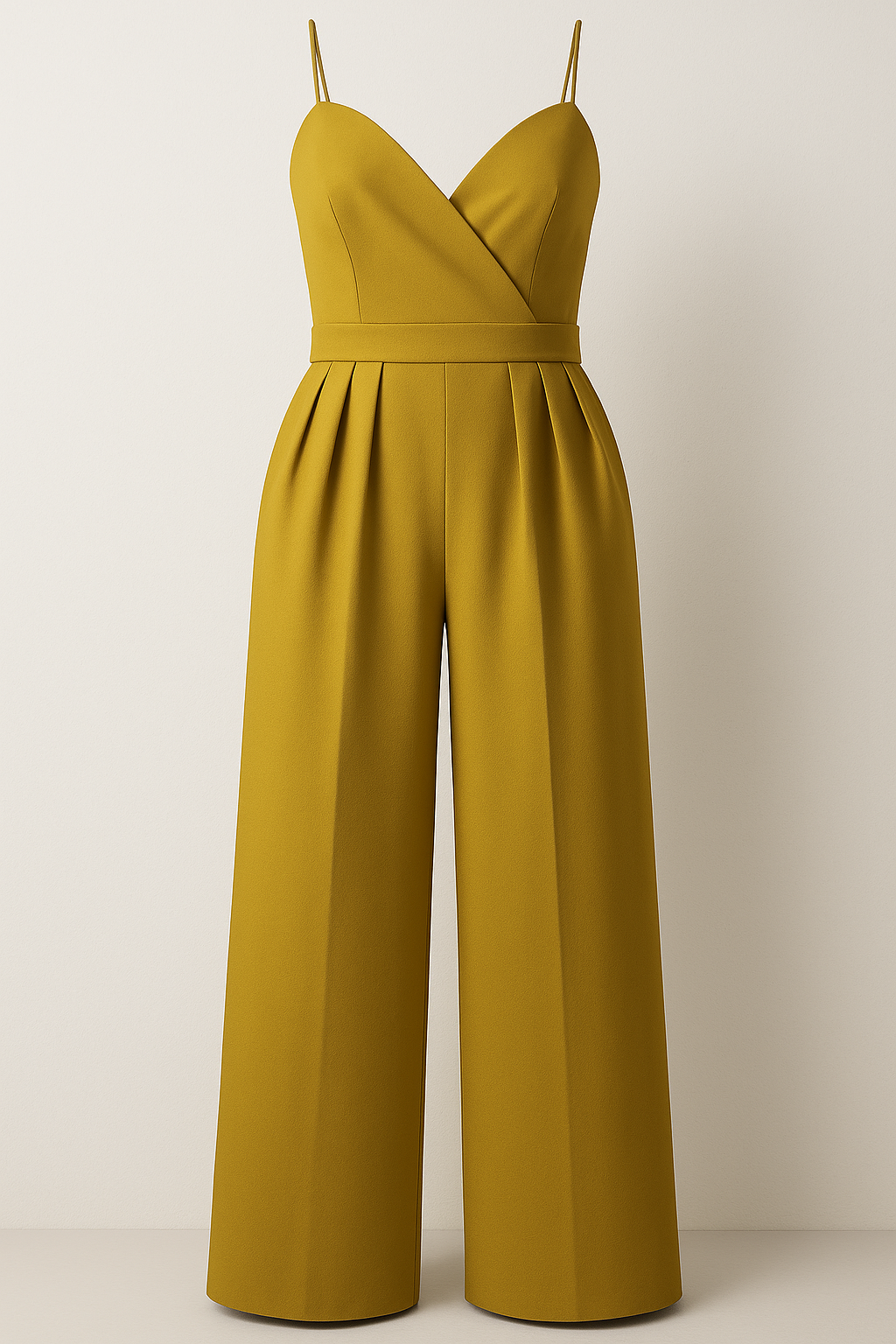Tuta Elegante Donna con Spalline Sottili e Pantaloni a Palazzo Morbidi - Giallo - 12/28/2024 one-pieces palazzo pantaloni sottili spalline Summer/Jumpsuit tuta tuta spalline - Concept Palermo
