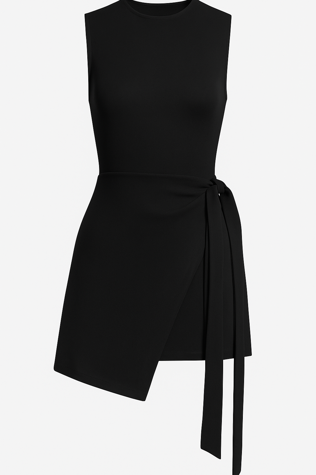 Abito Sportivo con Gonna Avvolgente – Eleganza Atletica Donna - Nero - abito abito sportivo atletica avvolgente Casual/Sporty donna eleganza gonna sportivo tuta sportiva uomo - Concept Palermo