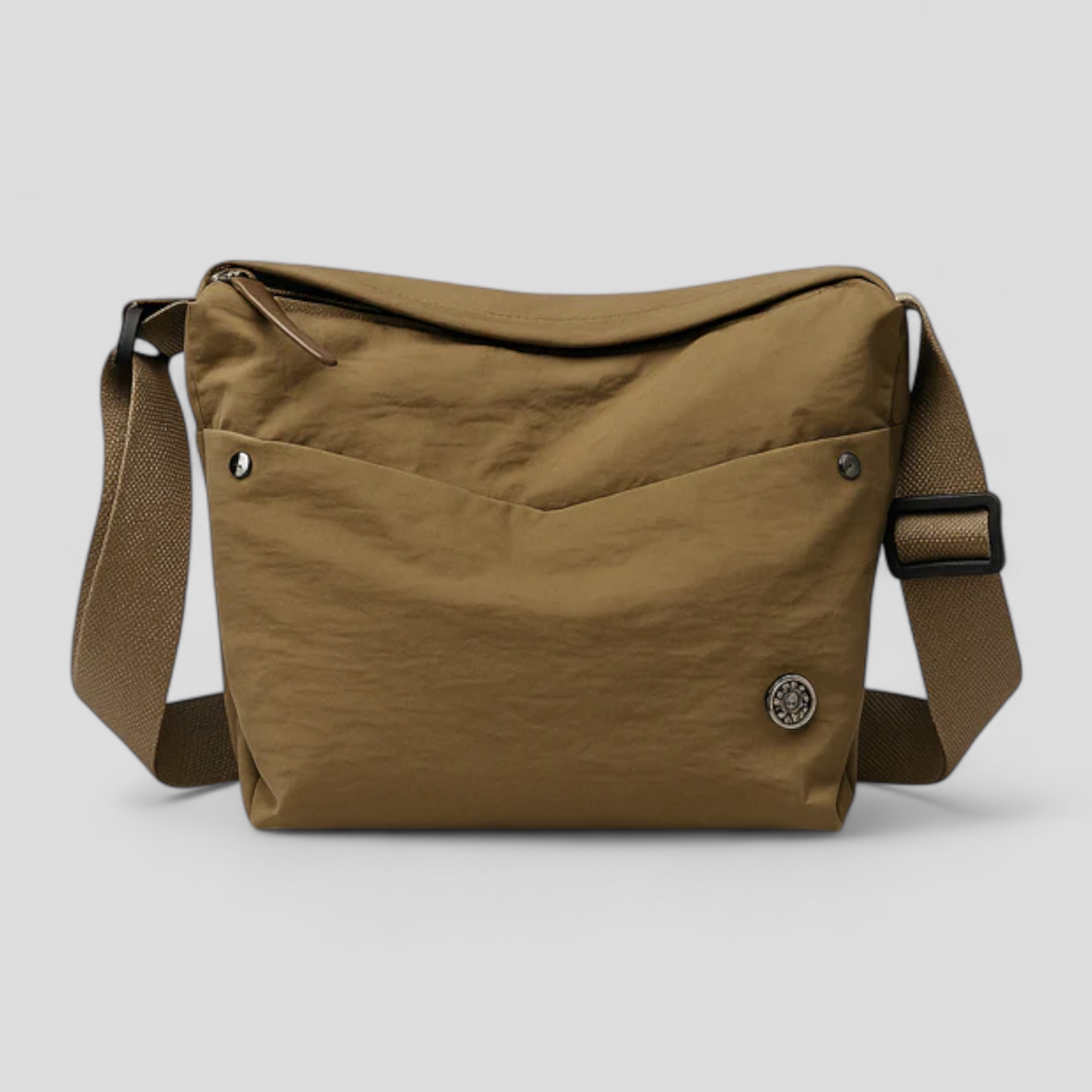 Borsa a Tracolla Donna Grande Nera in Nylon Impermeabile Elegante con Zip e Tasche - - bag Bags borsa borsa tracolla capiente donna fashion impermeabile nylon Shoulder Bags women bags - Concept Palermo