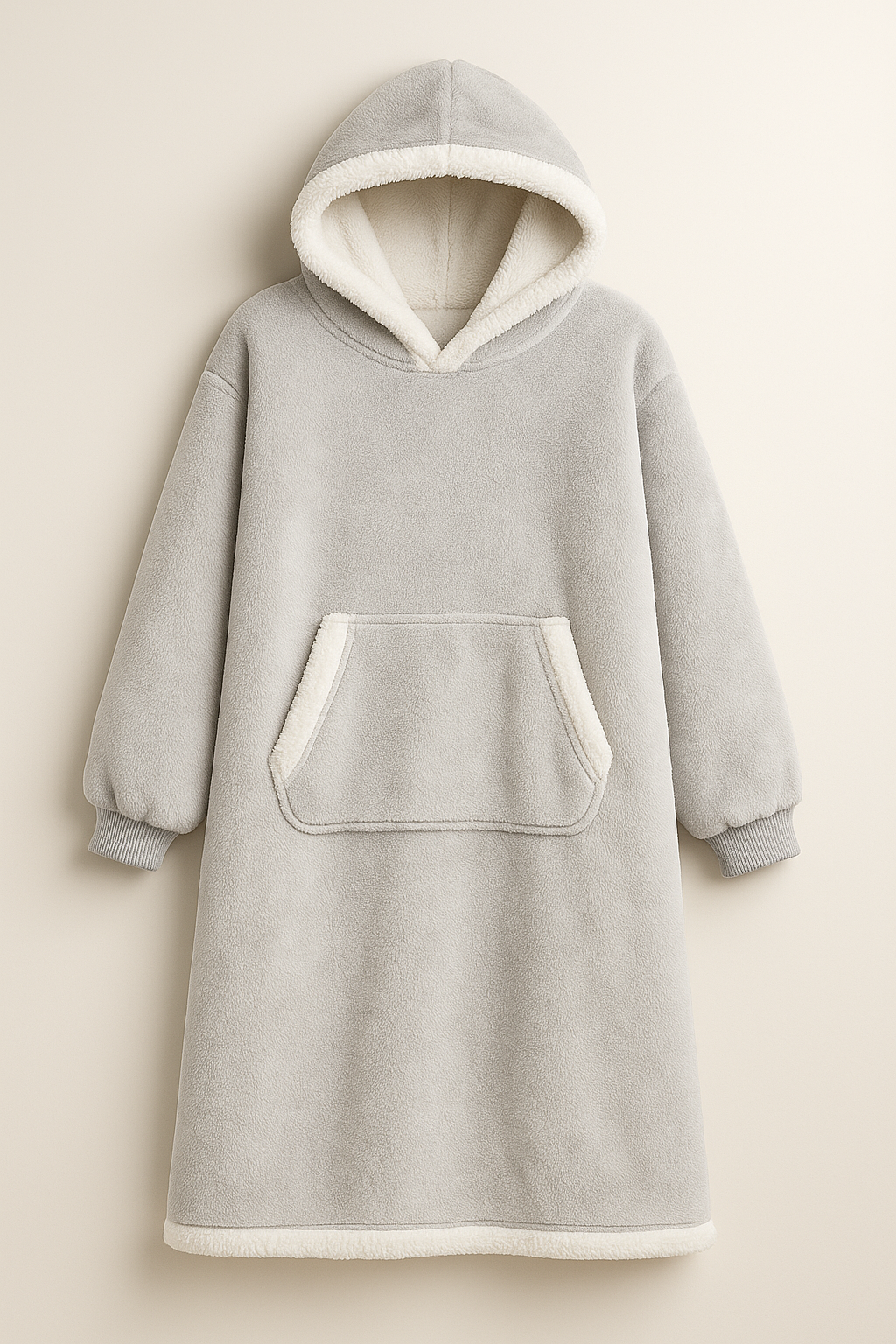Coperta con Maniche e Cappuccio in Pile Morbido - Grigio - cappuccio coperta coperta maniche hoodies maniche new_for_google pile - Concept Palermo