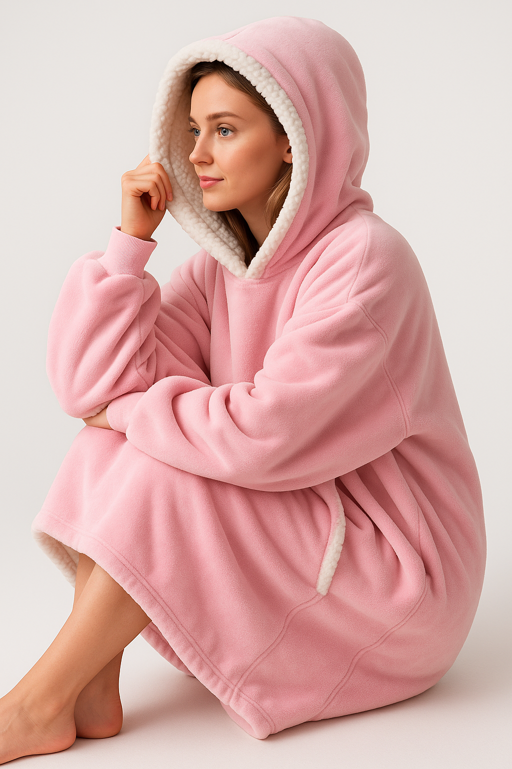 Coperta con Maniche e Cappuccio in Pile Morbido - - cappuccio coperta coperta maniche hoodies maniche new_for_google pile - Concept Palermo