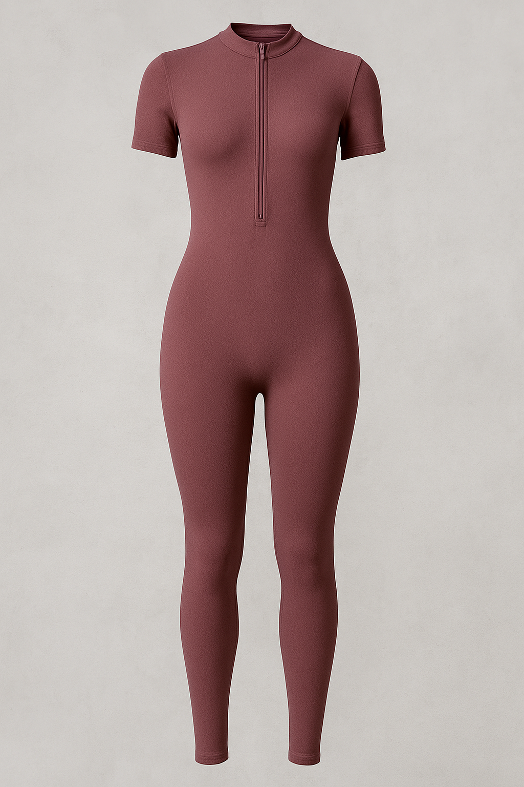 Tuta Sportiva Elasticizzata a Maniche Corte con Zip Frontale - Borgogna - Casual/Sporty corte elasticizzata frontale maniche set sportivo uomo sportiva sports tuta tuta sportiva women's sportswear - Concept Palermo