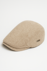 Klassieke Platte Hoed van Beige Katoenmengsel voor Heren