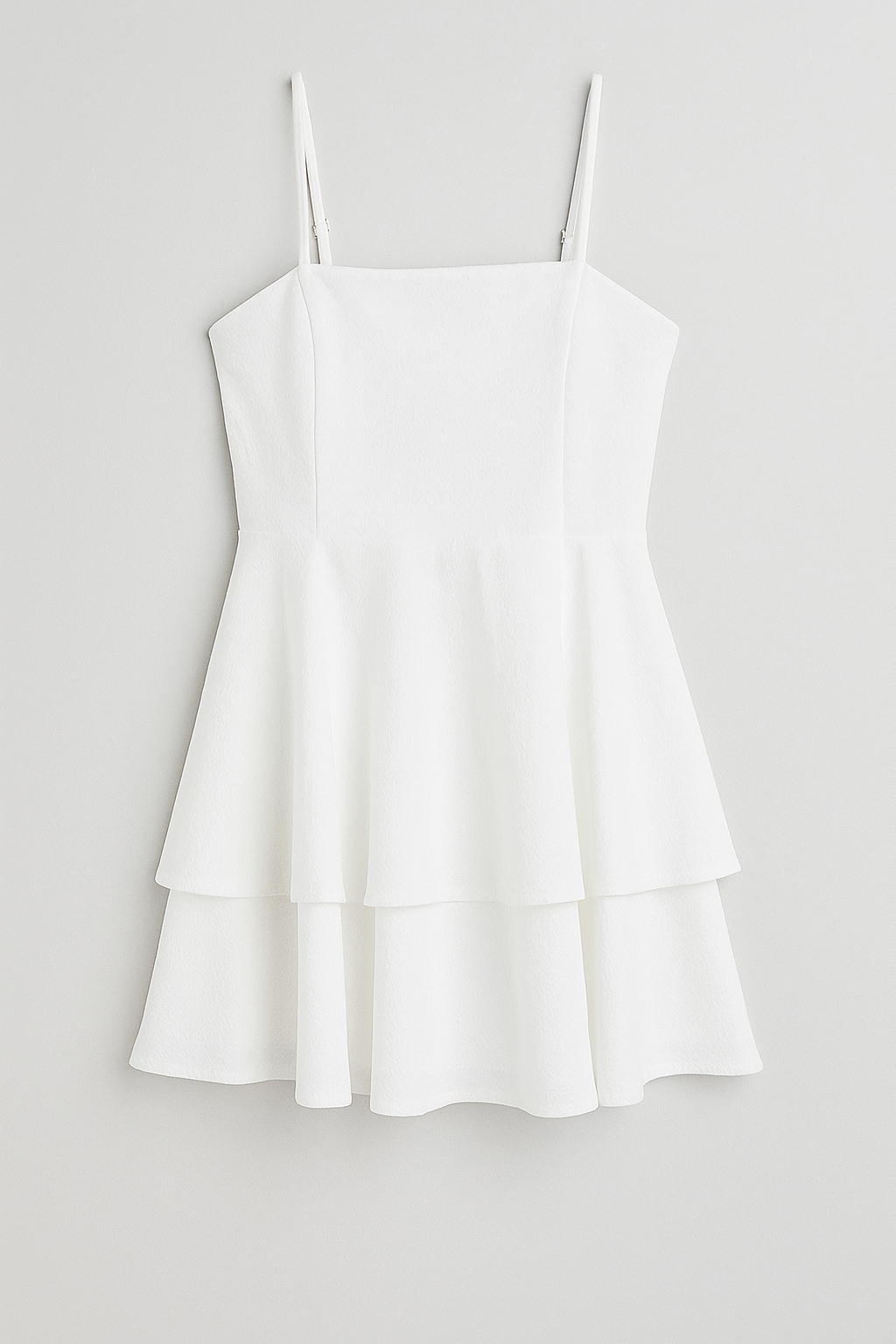 Abito estivo corto con spalline a spaghetti e volant Donna - BiancoBlu - abito abito estivo donna dresses estivo Frauen Kleider spaghetti spalline Summer volant women - Concept Palermo
