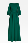 Maxi Abito Donna Elegante con Cintura in Vita, Vestito Lungo Estivo
