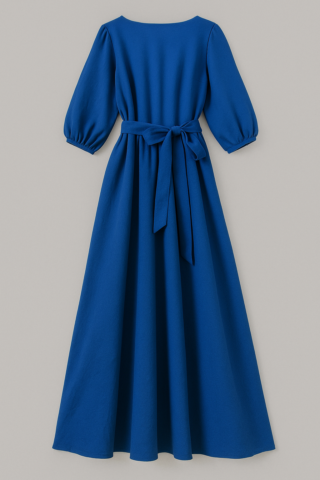 Maxi Abito Donna Elegante con Cintura in Vita, Vestito Lungo Estivo - Blu - abito abito cintura cintura donna dresses fashion Frauen Kleider langes Kleid - Concept Palermo