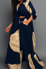 Elegant Damespak met Casual Overhemd en Broek