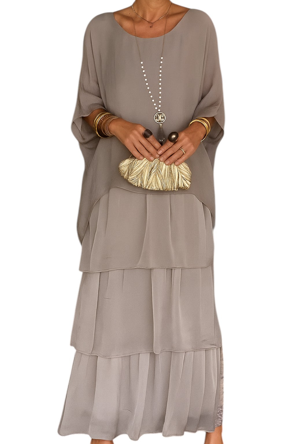 Abito Donna A-Line Maxi - - abito Abito A-Line Abito autunnale Abito casual abito donna Abito elegante Abito in poliestere Abito maxi Abito per festività Abito primaverile Abito stile artistico donna dresses line Vestito versatile - Concept Palermo
