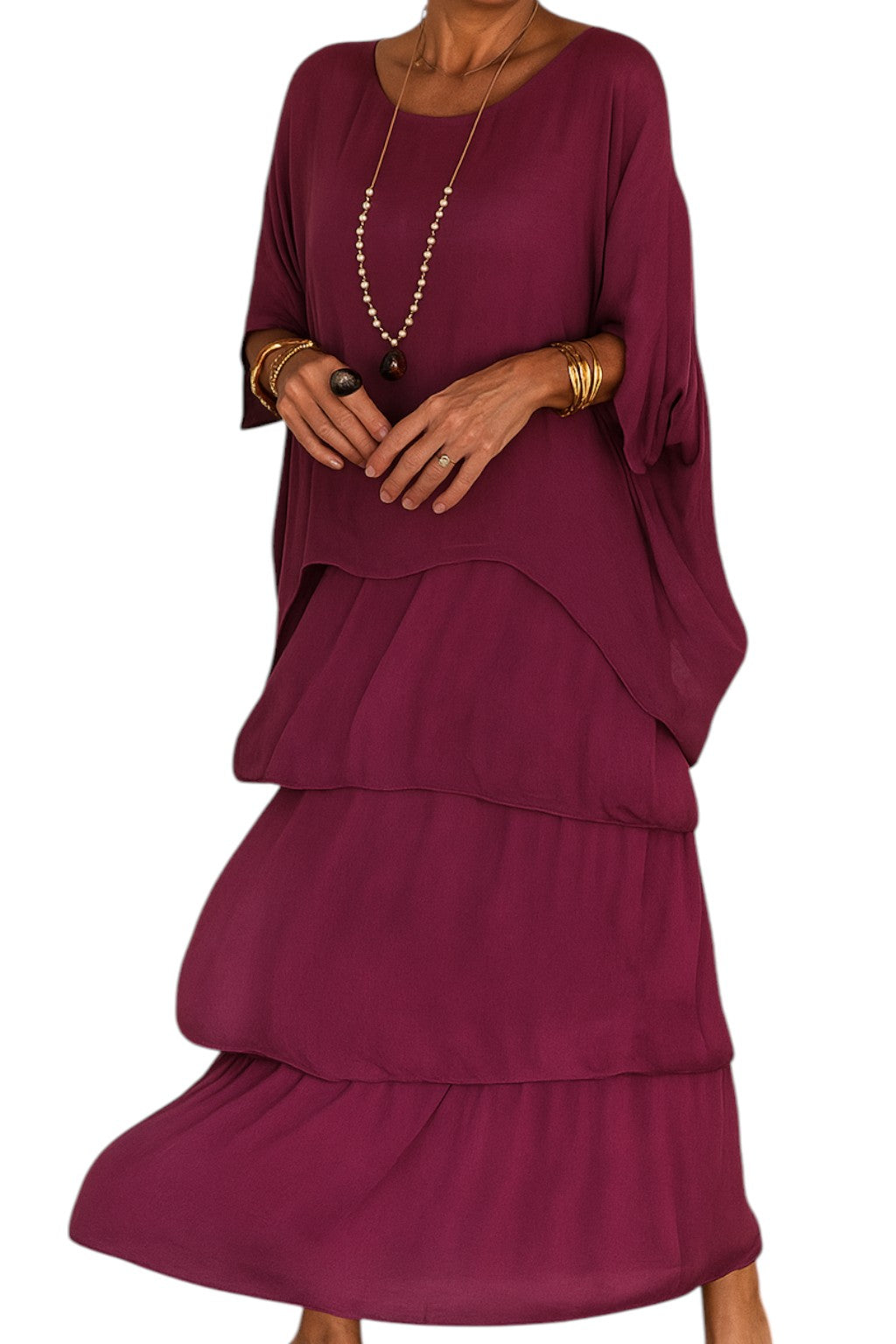 Abito Donna A-Line Maxi - - abito Abito A-Line Abito autunnale Abito casual abito donna Abito elegante Abito in poliestere Abito maxi Abito per festività Abito primaverile Abito stile artistico donna dresses line Vestito versatile - Concept Palermo