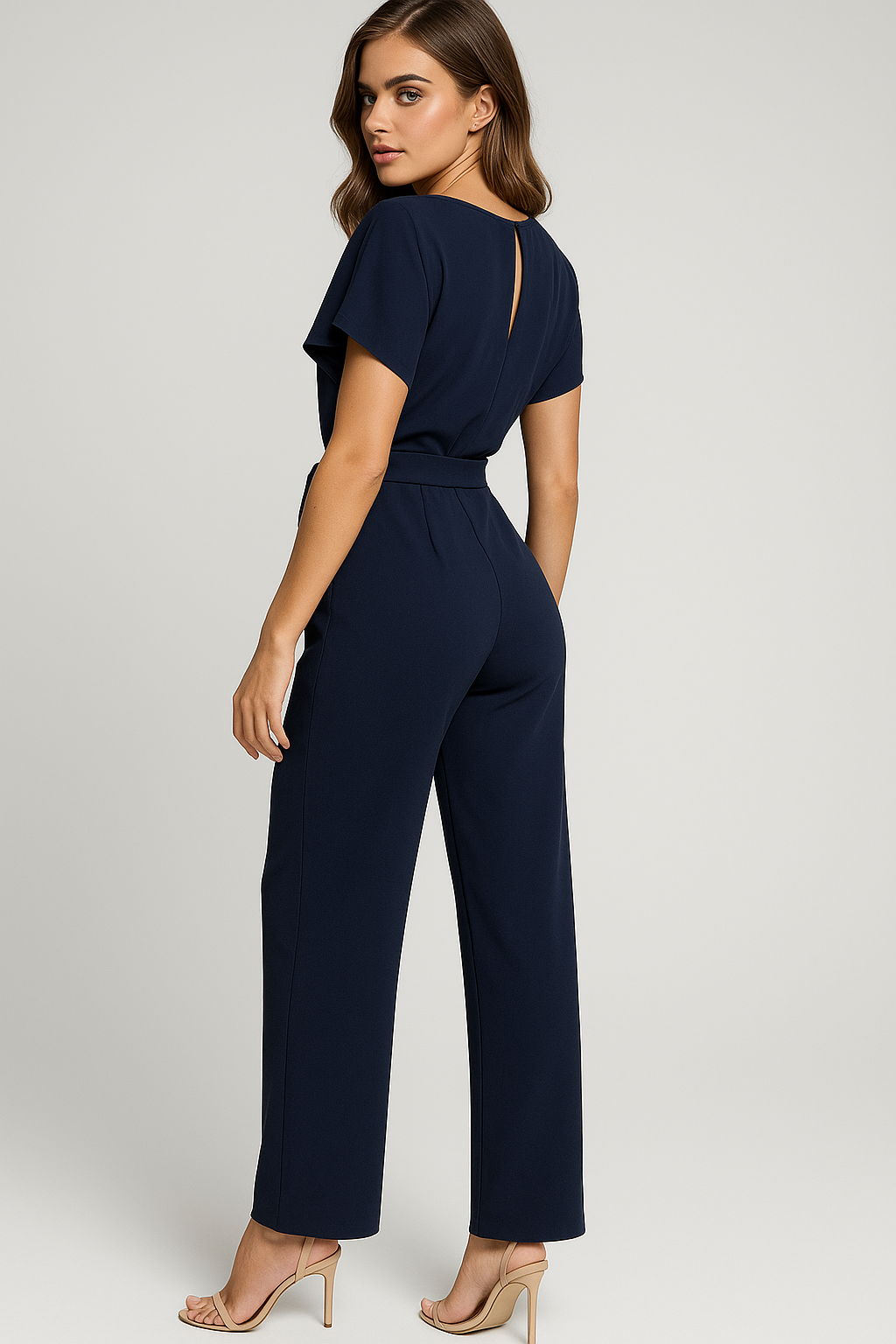 Tuta da donna con pantalone aderente e maniche fluide - - aderente donna fluide maniche one-pieces pantalone simple-and-stylish-jumpsuit-ai tuta tuta donna - Concept Palermo