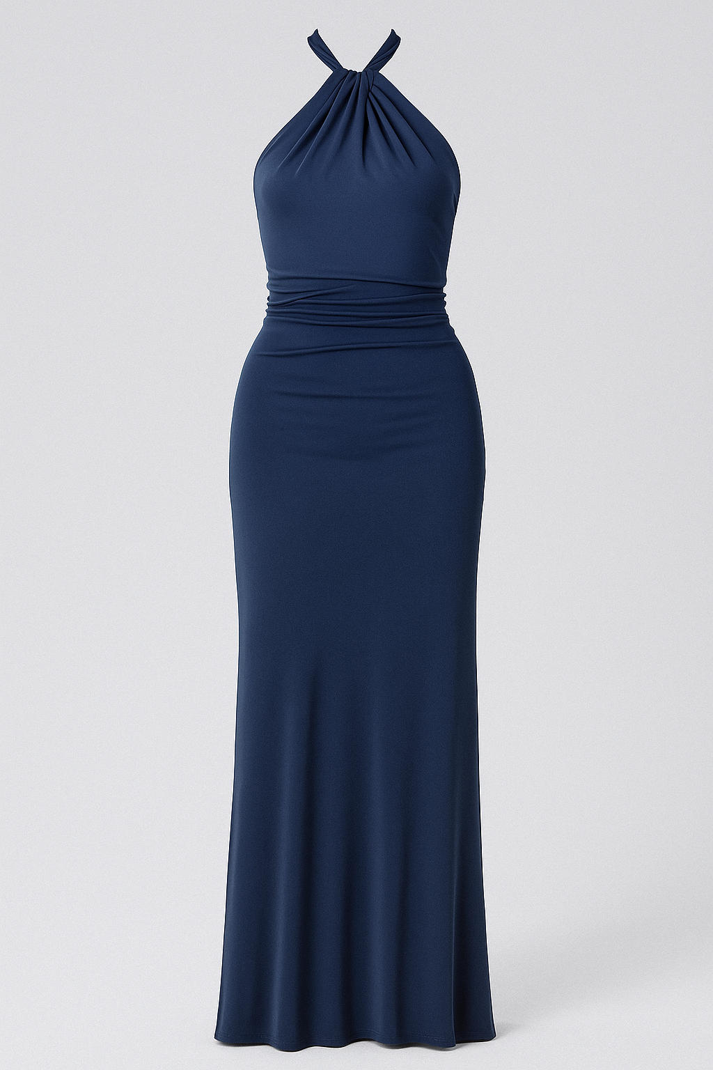 Abito Maxi con Scollo All’Americana Donna - Blu Navy XS - abbigliamento serale abito abito aderente abito maxi elegante abito scollo americana donna dresses look sofisticato moda donna outfit da matrimonio scollo scollo all'americana stile elegante tessuto elasticizzato vestito da cerimonia - Concept Palermo