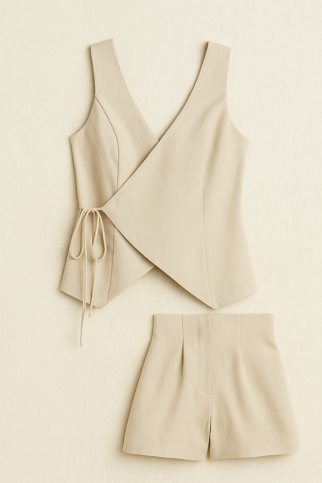 Tuta senza maniche con tie-dye per - Beige - day dresses fashion occasion: going out fashion style: feminine fashion style: modest feminine maniche outfit sets tuta tuta maniche - Concept Palermo