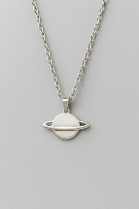 Collana Pianeta con Pendente in Lana per Uomo e Donna - Argento - collana collana pendente Fashion Necklaces forma jewelry lana Men necklace for men NECKLACES Pendant Necklaces pendente pianeta uomo Wool - Concept Palermo