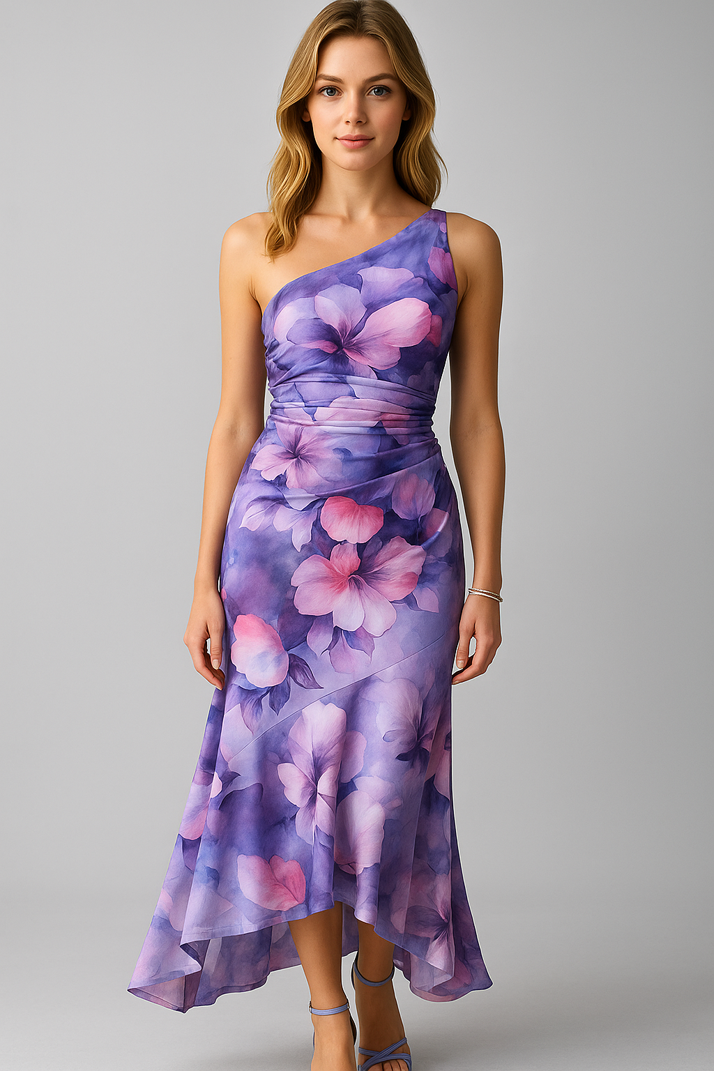 Abito da Donna con Spallina Unica - - abito Abito alla Moda Abito con Orlo Lungo Abito da Cerimonia abito donna Abito Elegante Abito Maxi Corpetto Arricciato donna Dress con Spallina Unica dresses Materiale in Poliestere spallina Stile Elegante unica Vestito Fashion - Concept Palermo