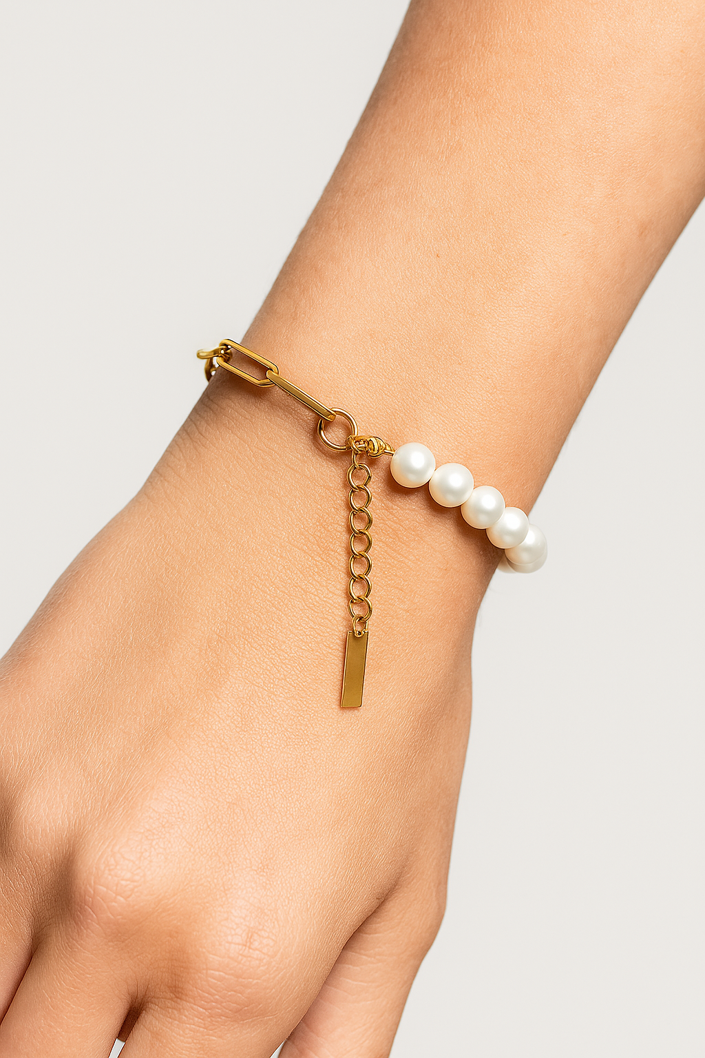 Bracciale con perle e catena Donna - - bracciale bracciale perle BRACELET FOR WOMEN BRACELETS catena donna jewelry mens bracelet perle women bracelets - Concept Palermo