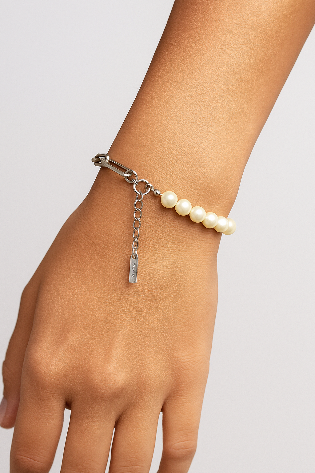 Bracciale con perle e catena Donna - - bracciale bracciale perle BRACELET FOR WOMEN BRACELETS catena donna jewelry mens bracelet perle women bracelets - Concept Palermo