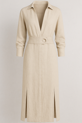 Elegante maxi jurk voor dames met diepe V-hals, lange zomerjurk