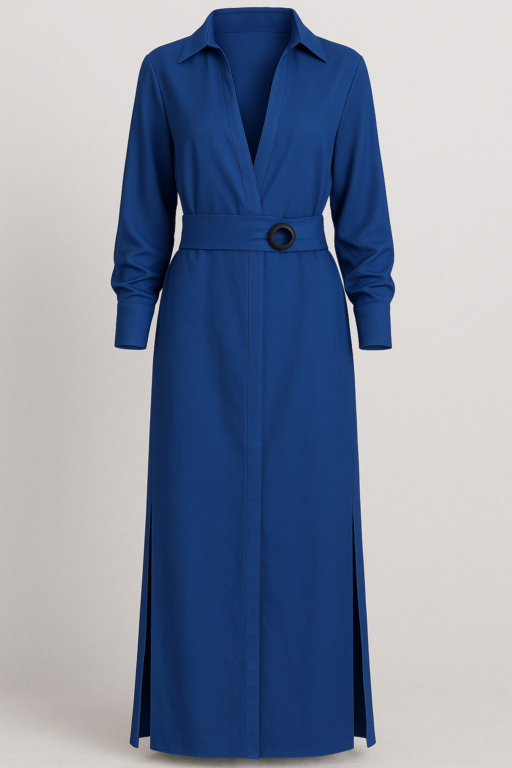 Abito Maxi Donna Elegante con Scollatura a V Profonda, Vestito Lungo Estivo - Blu - abito abito lungo elegante abito lungo scollatura a V abito maxi eleganza abito scollatura abito traspirante abito versatile occasioni donna dresses look raffinato estate maxi dress estate moda estiva chic scollatura vestito estivo donna vestito senza maniche - Concept Palermo