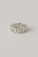 Zilveren ketting met ring voor dames