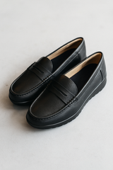 Klassieke mocassins voor dames van echt zwart leer - elegant en comfortabel