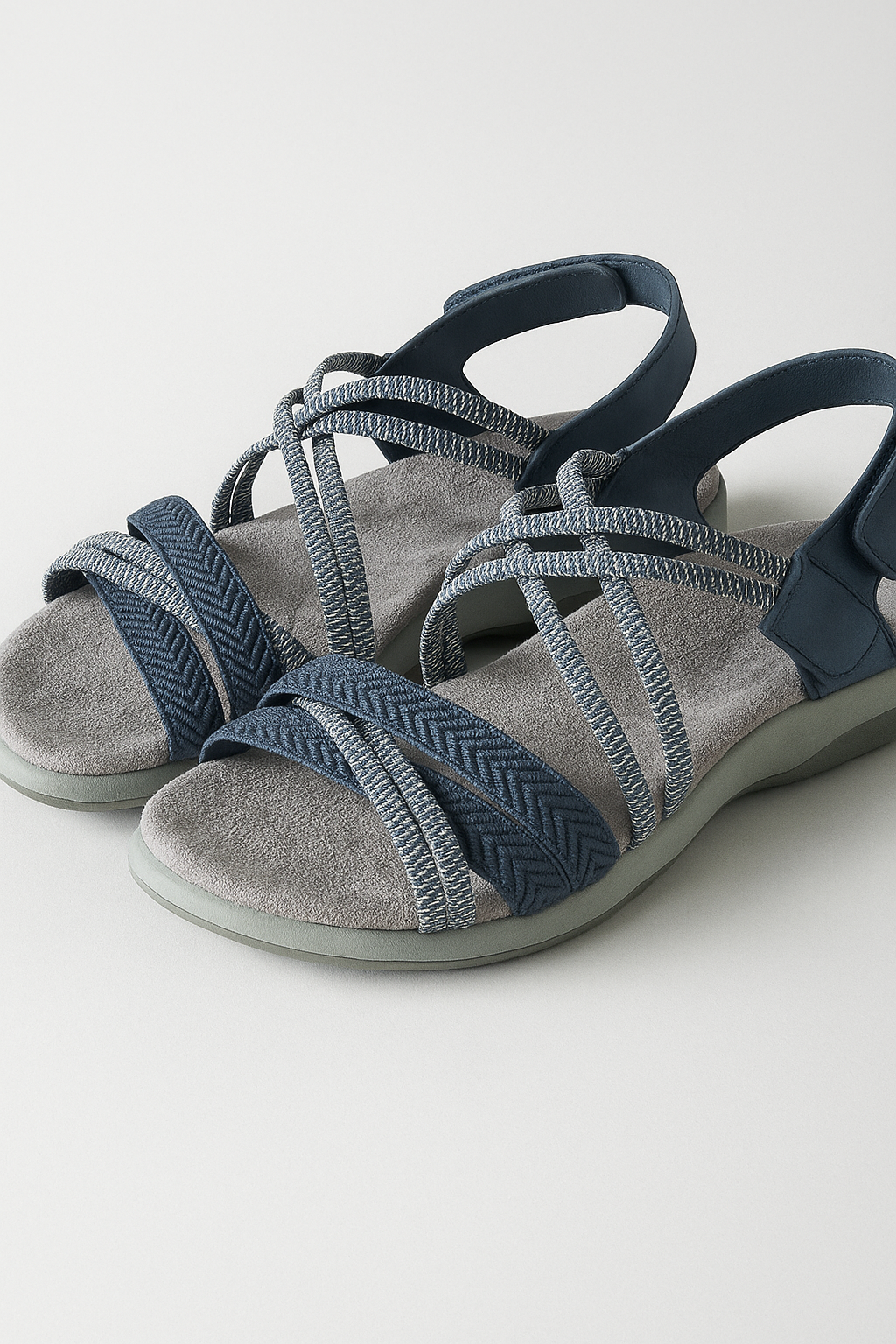 Sandali Donna Comodi Regolabili per Passeggio Outdoor, Leggeri Antiscivolo - Blu reale - aperto casual cinturini donna passeggio regolabili sandali sandali passeggio Sandals women - Concept Palermo