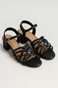 Zapatos sandalias con tiras y tacón bloque para mujer
