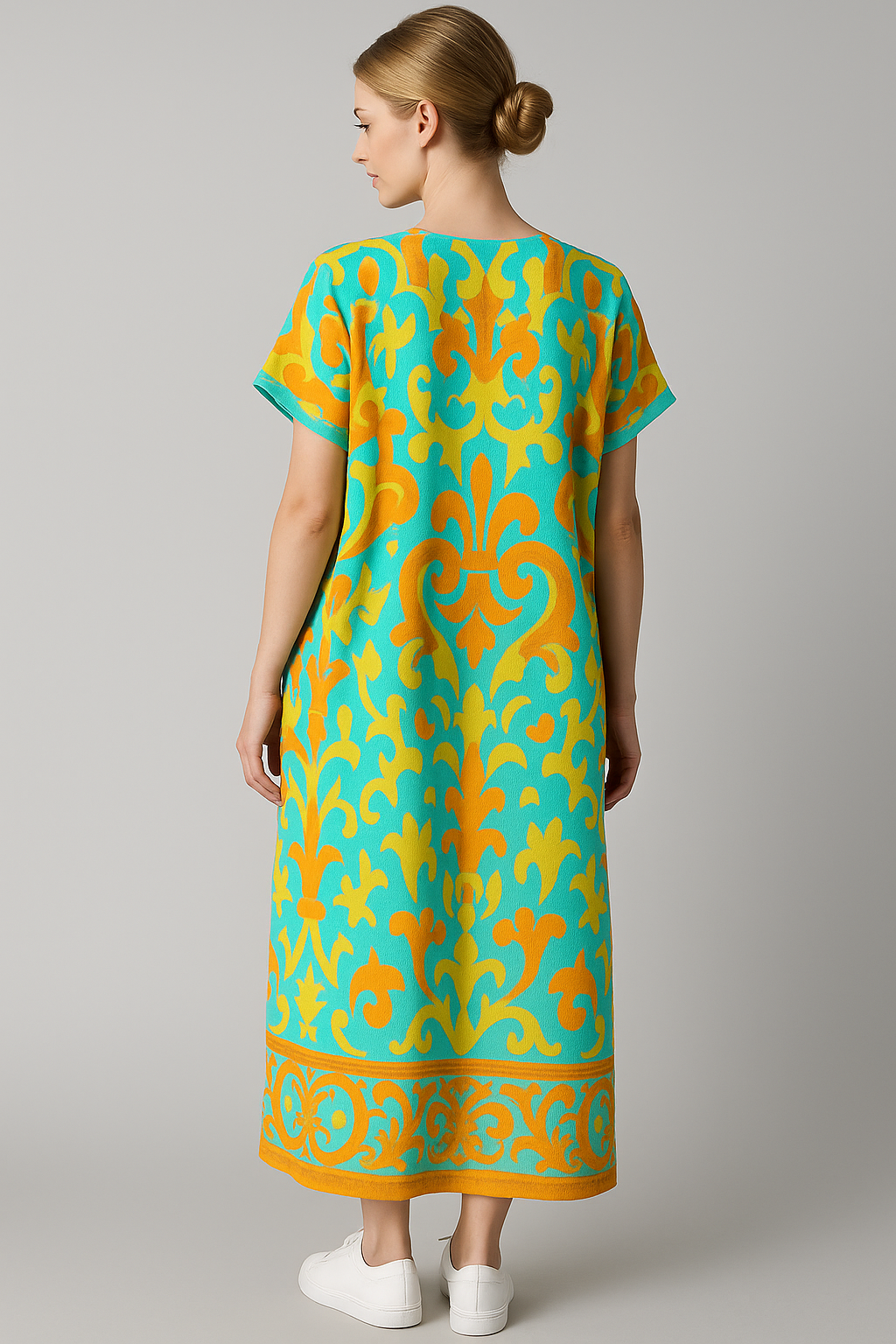 Vestito Midi Floreale Donna Elegante Estivo per Cerimonia, Festa, Cocktail - Vari Colori e Taglie - - abito abito donna abito elegante abito floreale abito leggero abito romantico abito senza maniche abito versatile donna dresses eleganza femminile floreale moda boho-chic stampa vestito da cerimonia vestito primaverile - Concept Palermo