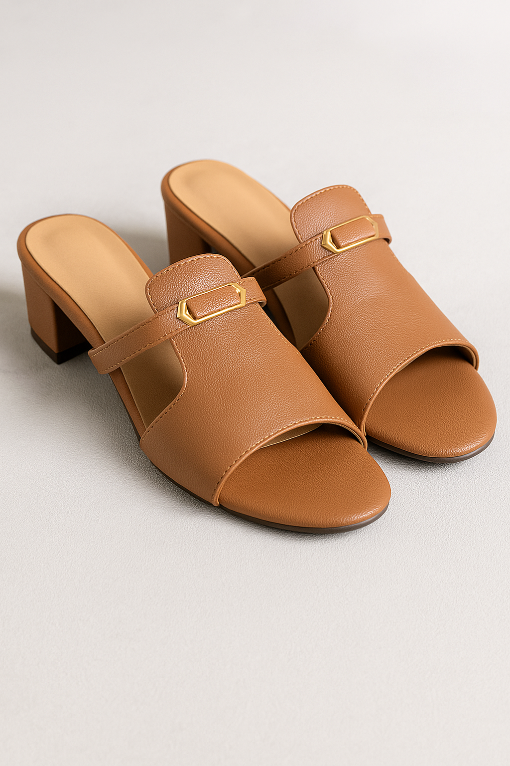 Sandali bruni con fascia piatta da donna con tacco a blocco - - blocco bruni casual sandals donna fascia Ladies Sandals piatta sandali sandali bruni Sandals Women's Sandals - Concept Palermo