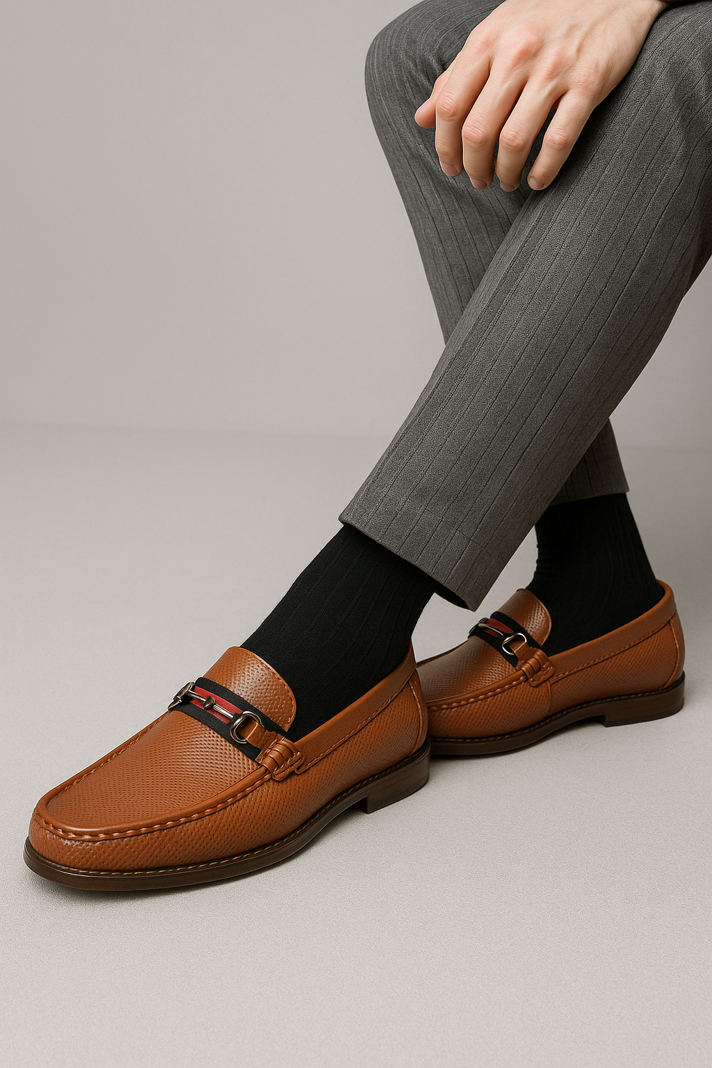 Mocassini da Uomo in Pelle da Guida di Colore Marrone con Dettaglio Decorativo - - colore decorativo dettaglio guida Men's Shoes mocassini mocassini uomo pelle shoes Shoes men - Concept Palermo