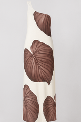 Elegante maxi-jurk met één schouder voor dames van katoen voor de zomer