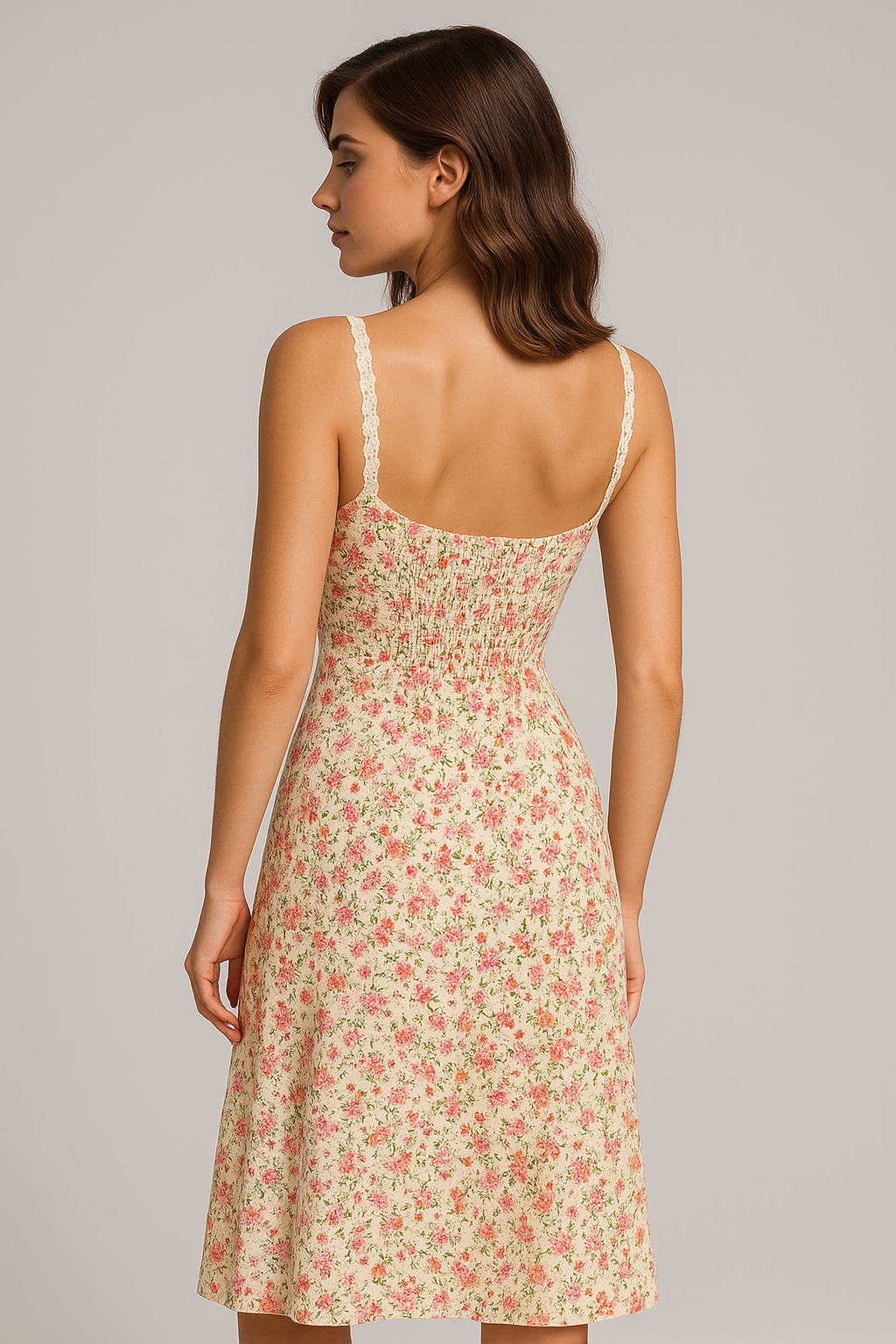 Abito di lunghezza media con dettagli in pizzo floreale in stile vintage Donna - - abito abito lunghezza dettagli donna dresses floreale lunghezza media sleeveless summer summer escape women - Concept Palermo