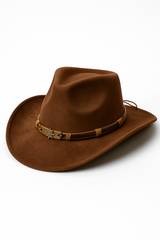 Heren Cowboyhoed Bruin van Echt Suède met Western Band - Klassieke en Elegante Stijl  